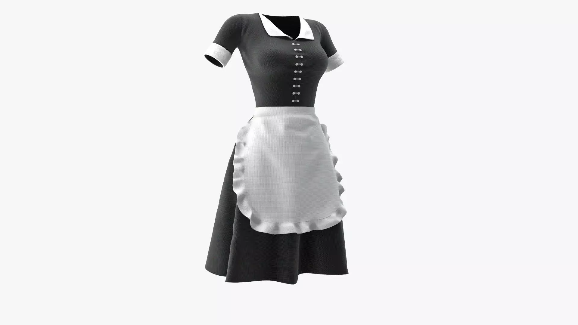 Cleaning Lady Uniform Low-poly 3D model