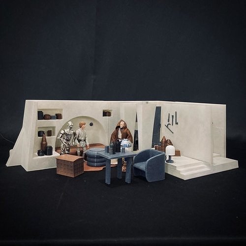 Obi-Wan Kenobi Tatooine House Ben home Diorama 3D print model