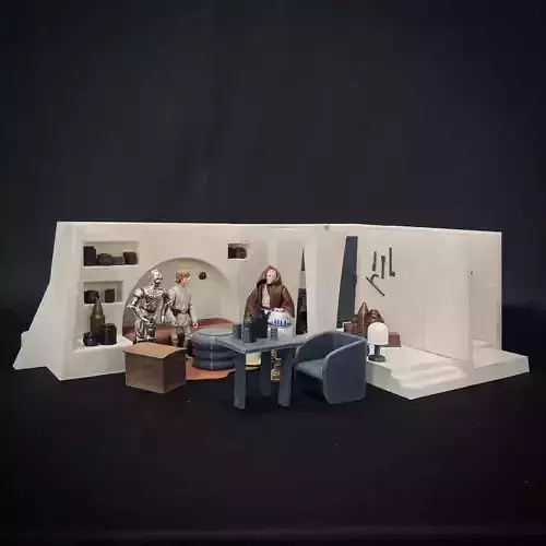 Obi-Wan Kenobi Tatooine House Ben home Diorama 3D print model