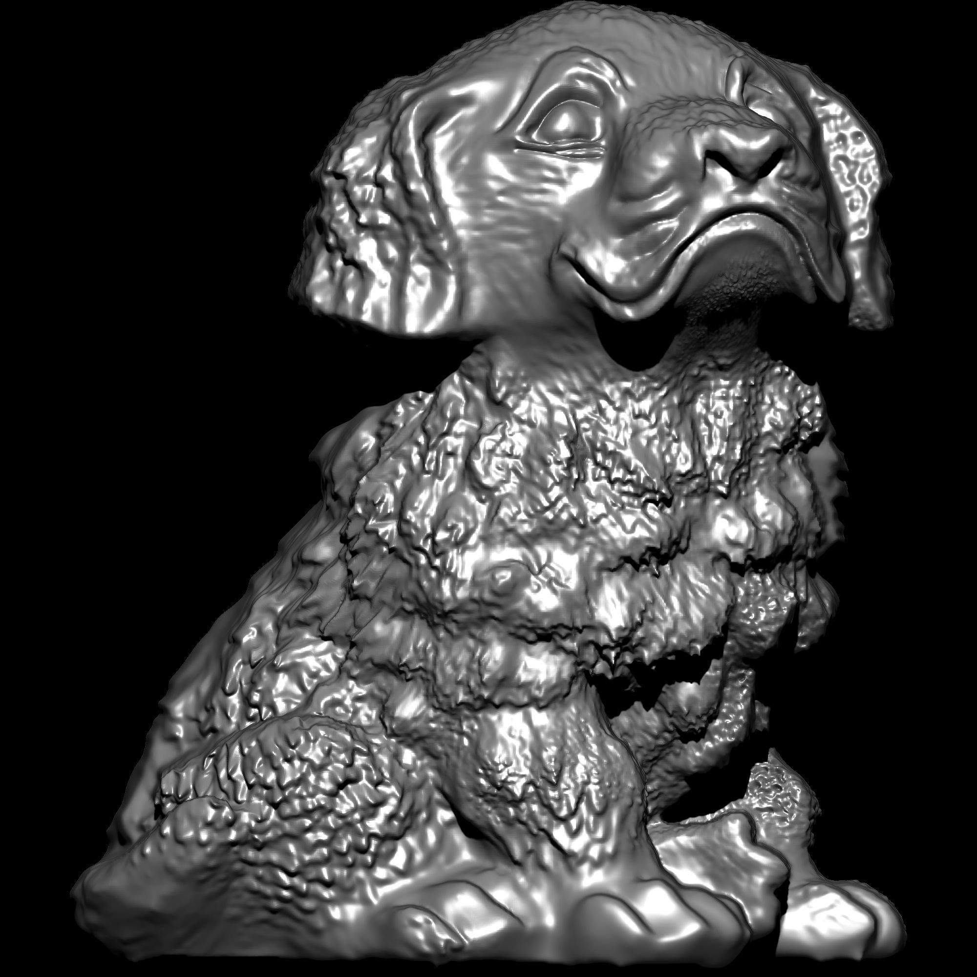 Cute Dog Pendant 3D print model_1