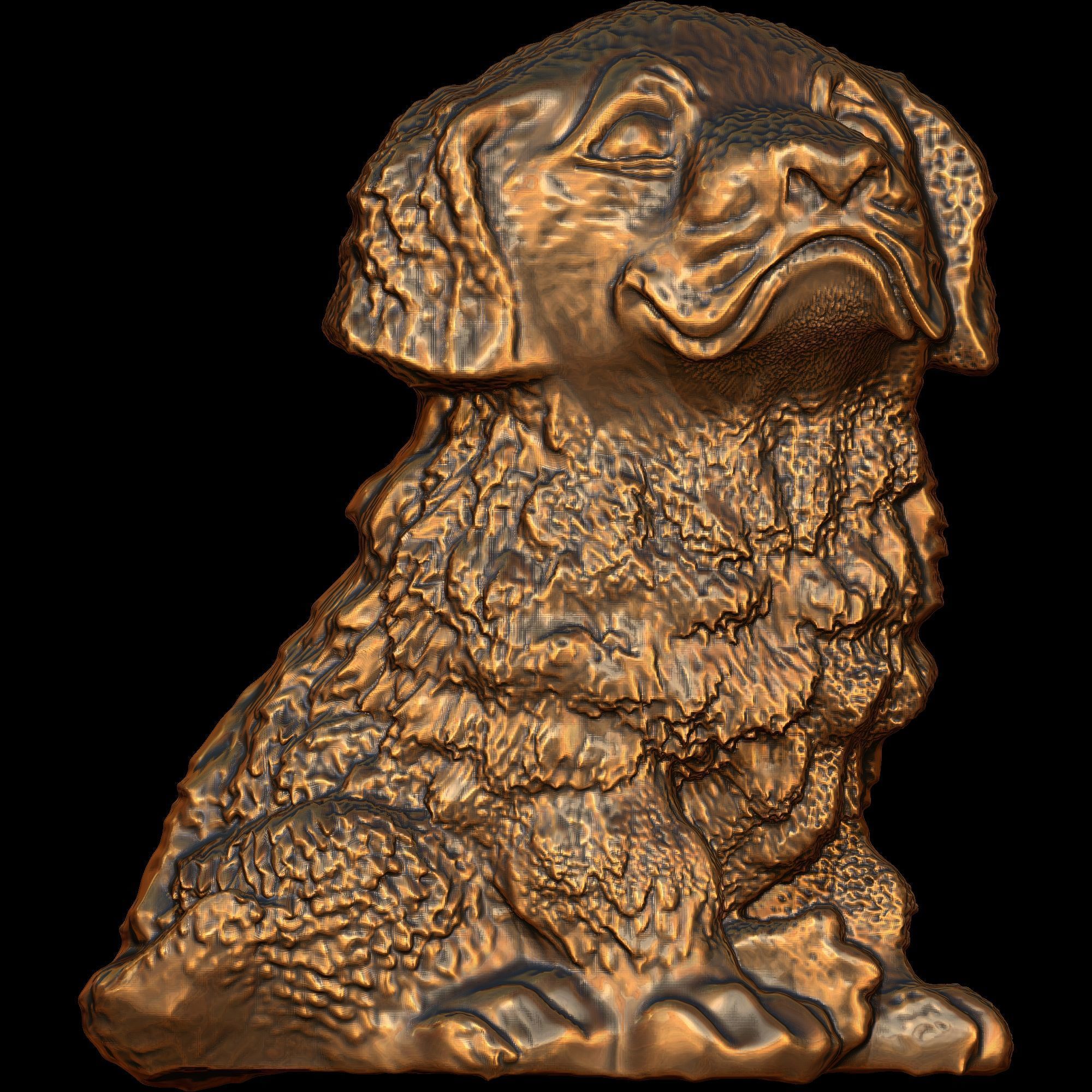 Cute Dog Pendant 3D print model_3