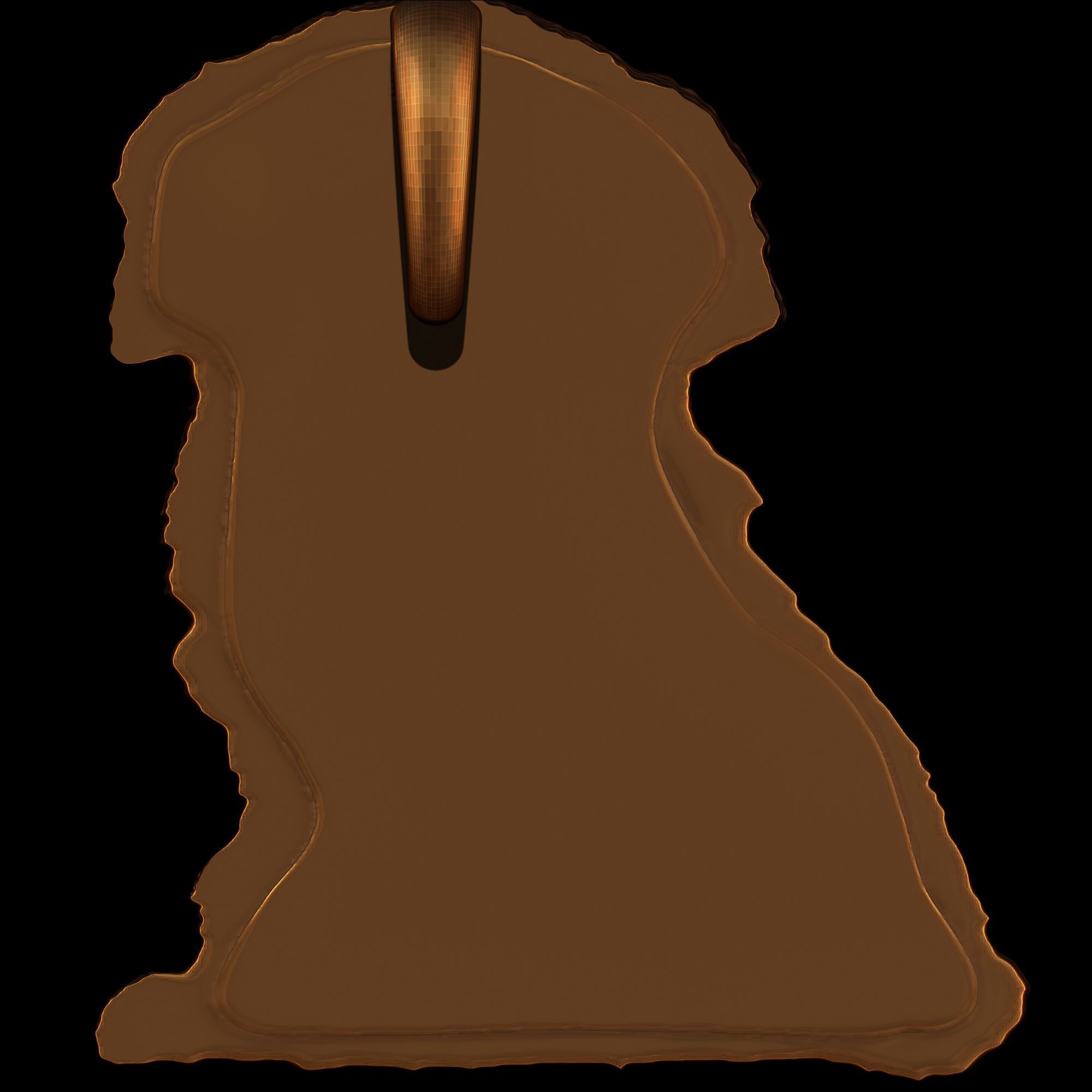 Cute Dog Pendant 3D print model_9