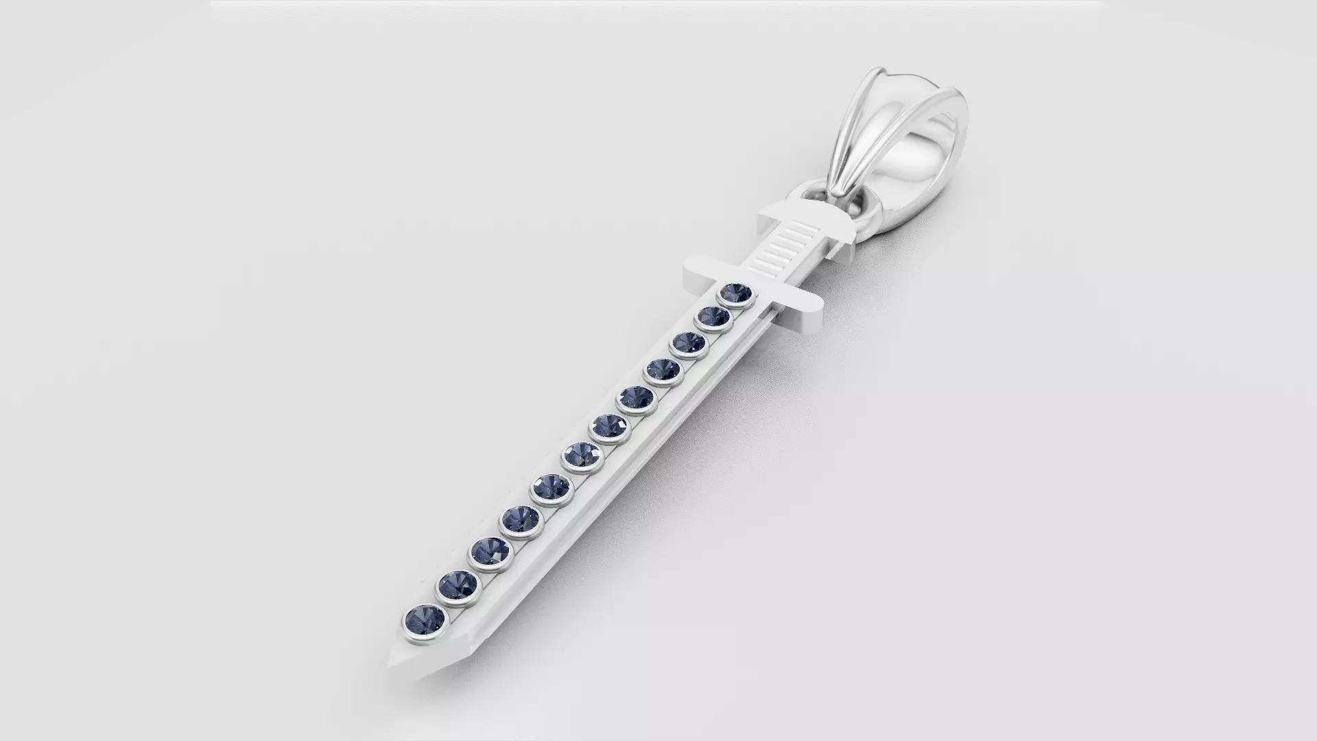 KNIFE GOLD PENDANT 3D print model
