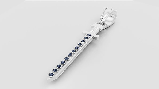 KNIFE GOLD PENDANT  3D print model