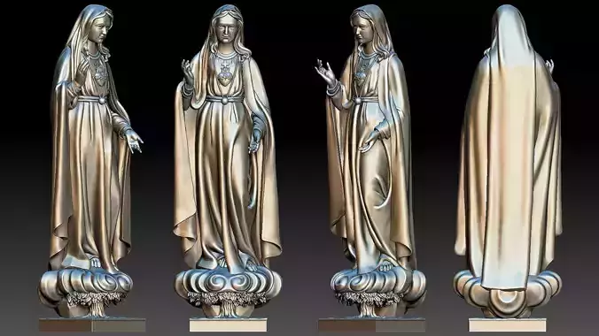 Our Lady of Fatima with holy heart - Virgin Mary