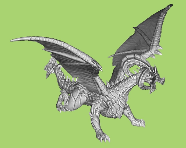 Dragon gold toy on dashboard of car 3D print model 2