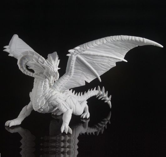 Dragon gold toy on dashboard of car 3D print model