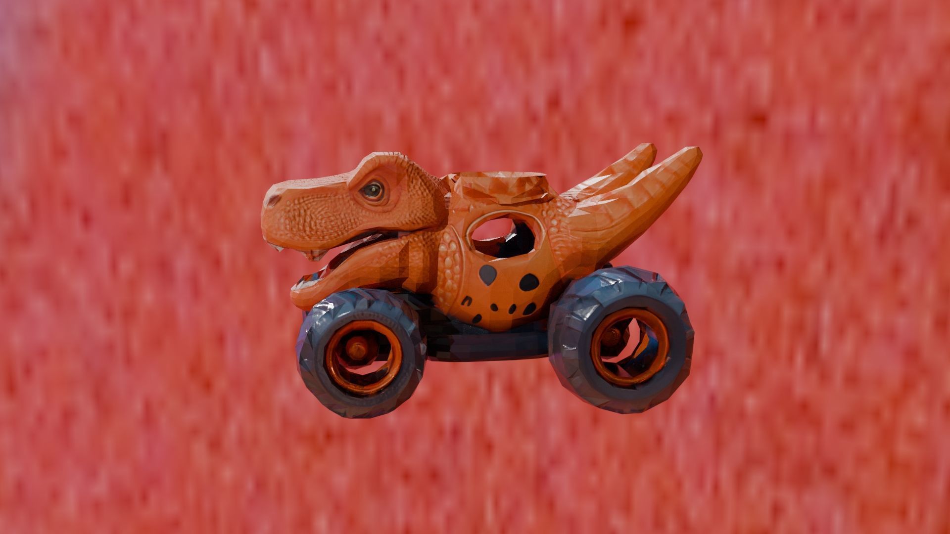 Roaring Dino Monster Truck 3D print model_5