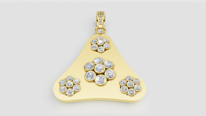 TRIANGLE GOLD PENDANT  3D print model