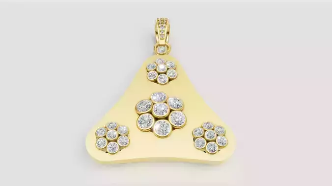 TRIANGLE GOLD PENDANT 
