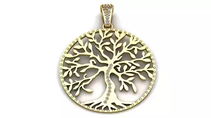 TREE GOLD PENDANT 