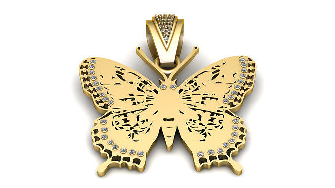 BUTTER FLY GOLD PENDANT  3D print model