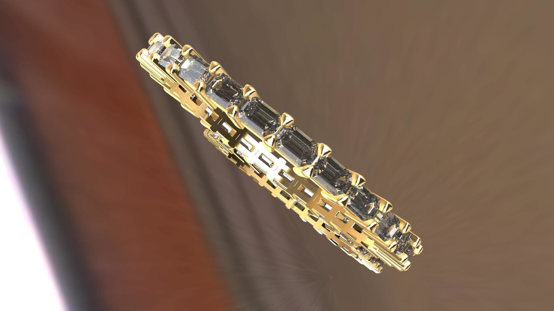 Luxury Diamond Ring Design 3D Jewelry Model STL OBJ Format 3D print model_18