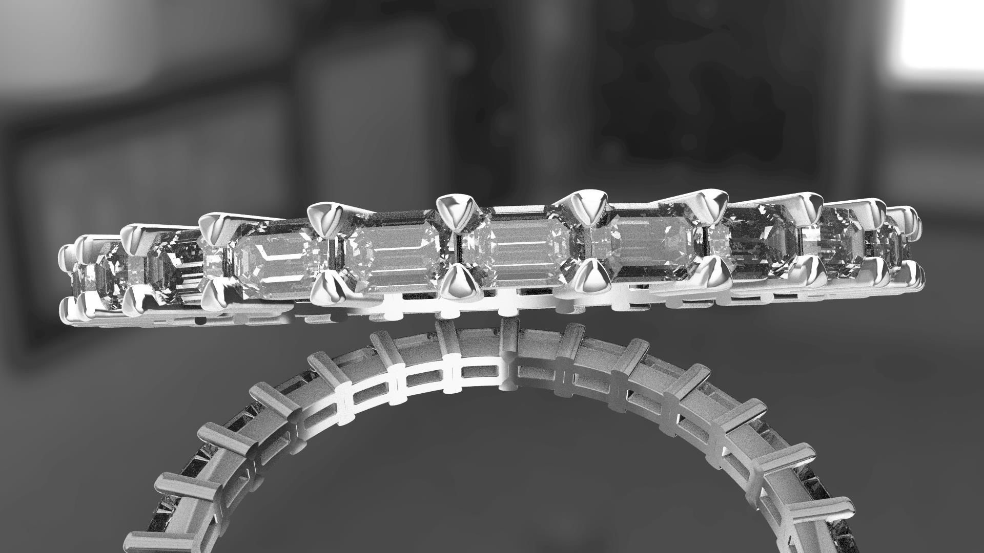 Luxury Diamond Ring Design 3D Jewelry Model STL OBJ Format 3D print model_17