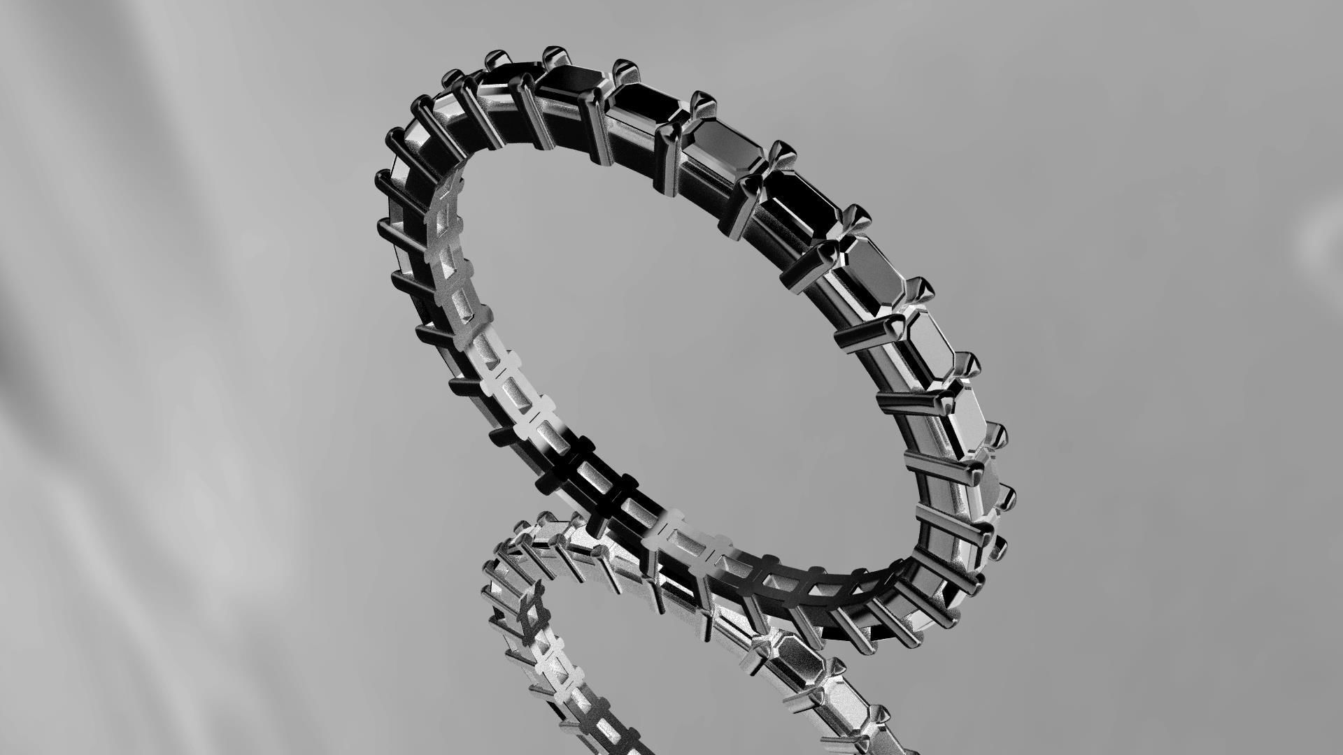 Luxury Diamond Ring Design 3D Jewelry Model STL OBJ Format 3D print model_15