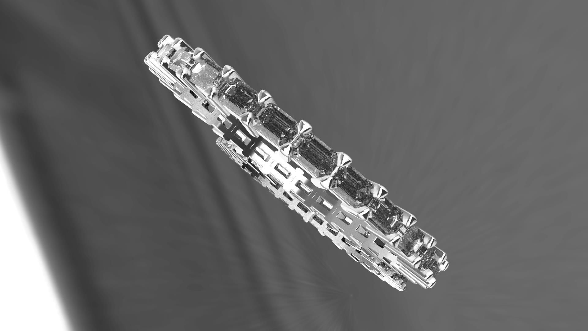 Luxury Diamond Ring Design 3D Jewelry Model STL OBJ Format 3D print model_19