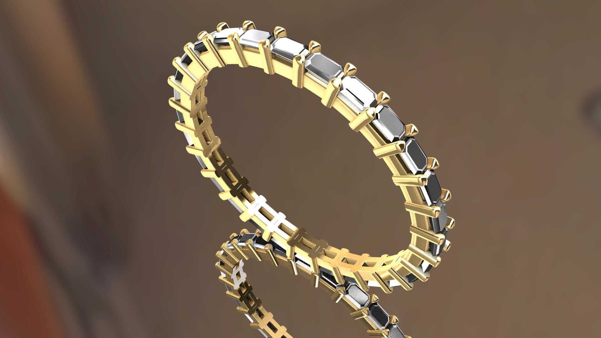 Luxury Diamond Ring Design 3D Jewelry Model STL OBJ Format 3D print model_5