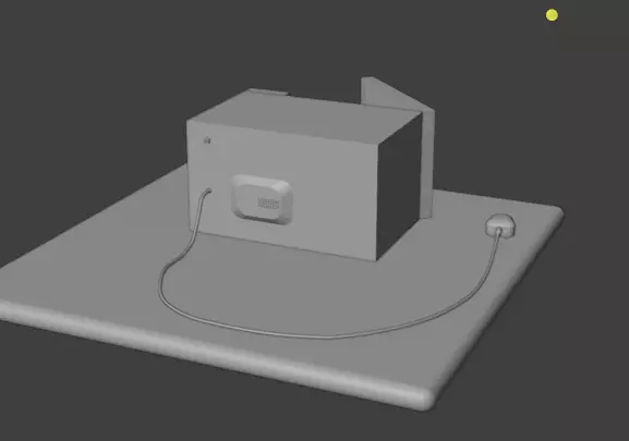 Modern Microwave Oven 3D Model  Silver and Matte Black Low-poly 3D model_29