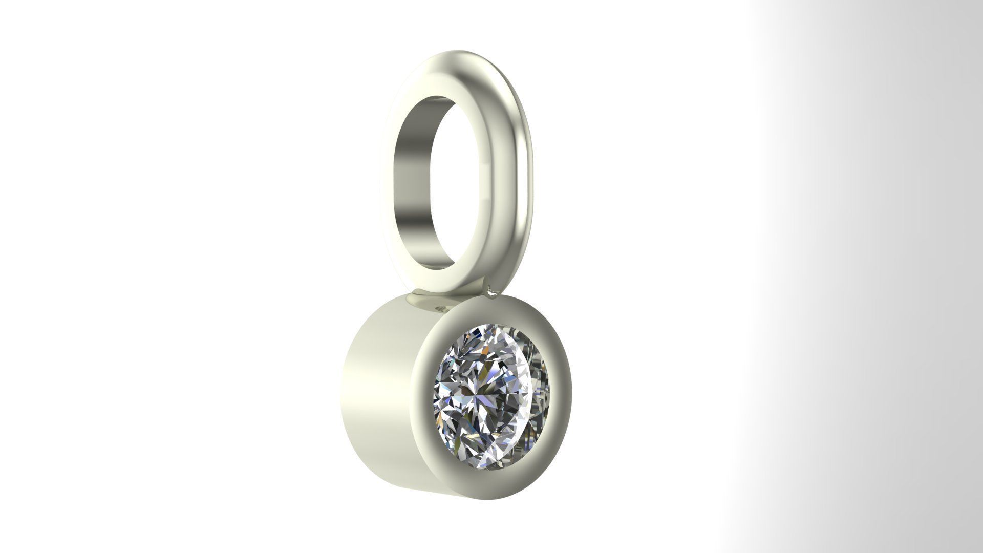 Diamond jewelry Pendant Coloured Classic P03 3D print model 3D print model_3