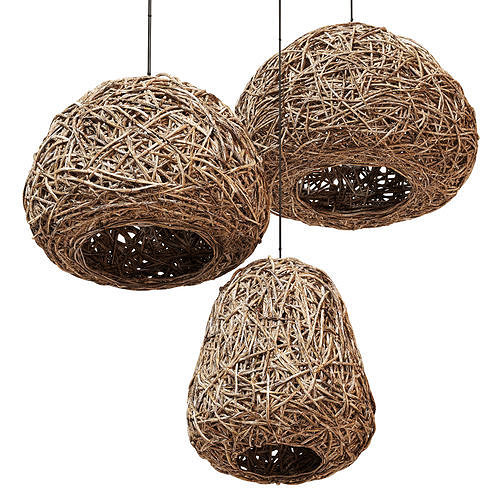 Lamp wicker n61 3D model