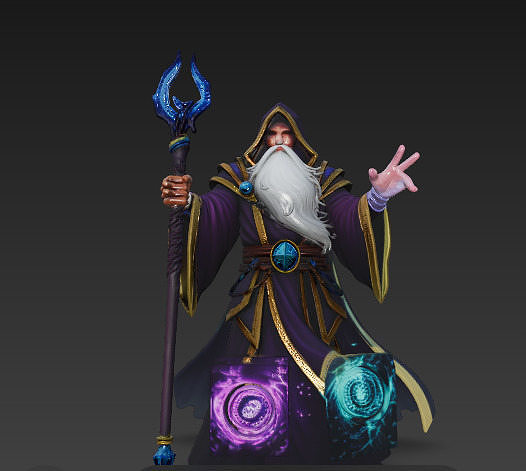 The Archmage Ascendant - Master of the Elemental Realms Low-poly 3D model