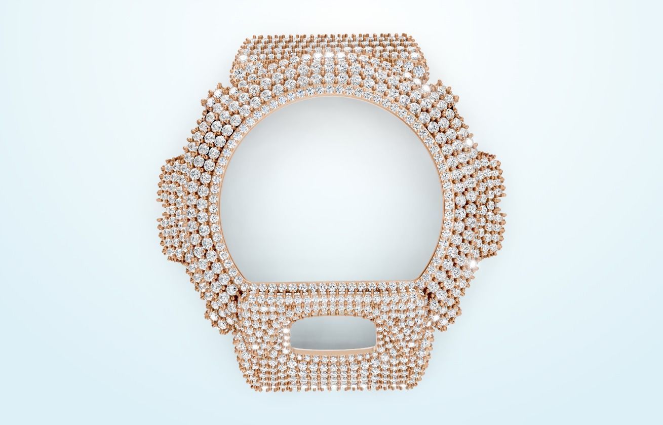 G Shock DW 6900 Watch Diamond Watch-Case  3D print model_3