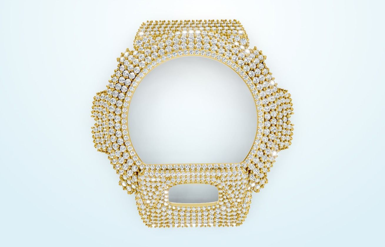 G Shock DW 6900 Watch Diamond Watch-Case  3D print model_5