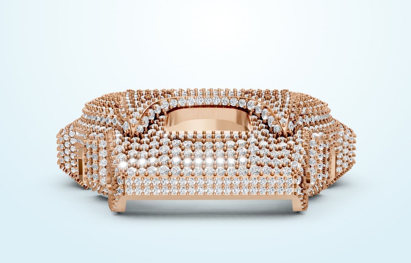 G Shock DW 6900 Watch Diamond Watch-Case  3D print model_10