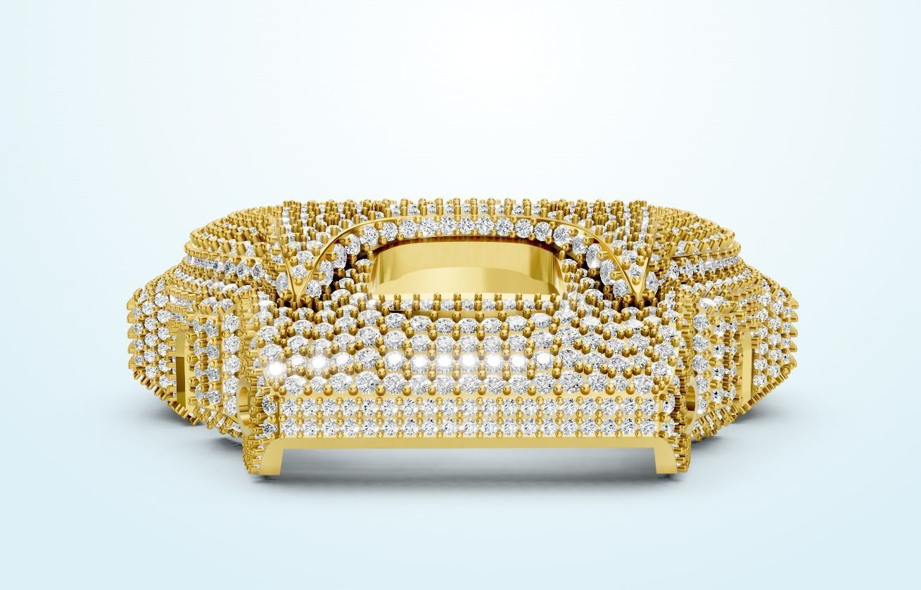 G Shock DW 6900 Watch Diamond Watch-Case  3D print model_9