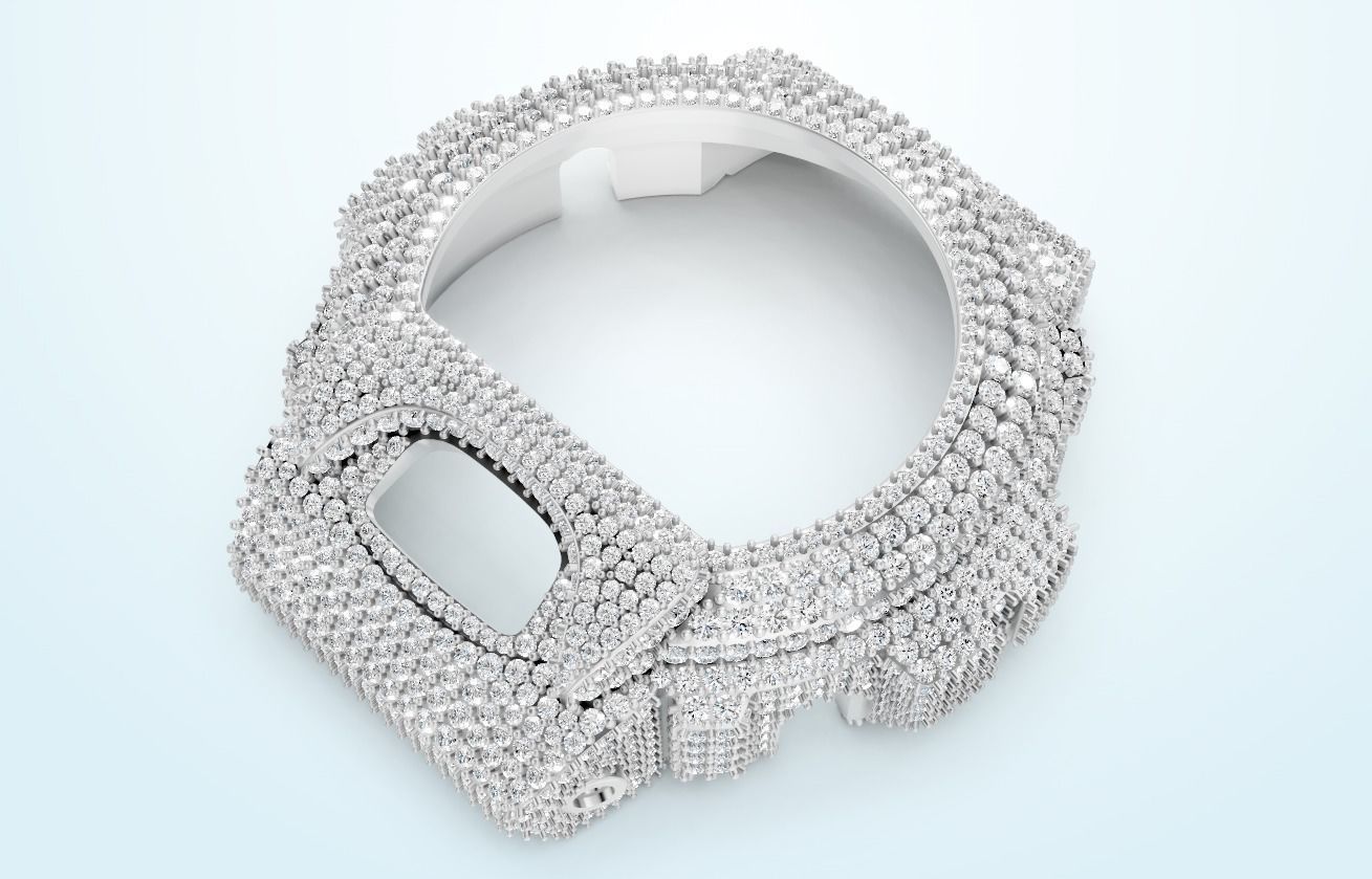 G Shock DW 6900 Watch Diamond Watch-Case  3D print model_2