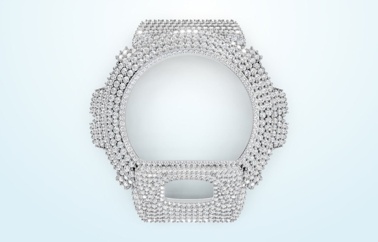 G Shock DW 6900 Watch Diamond Watch-Case  3D print model_4