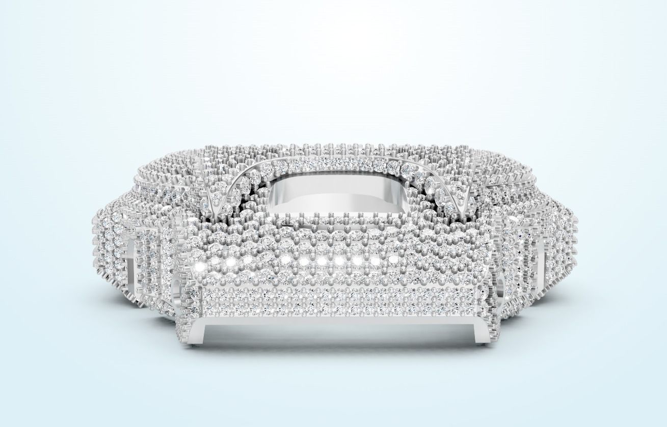 G Shock DW 6900 Watch Diamond Watch-Case  3D print model_8