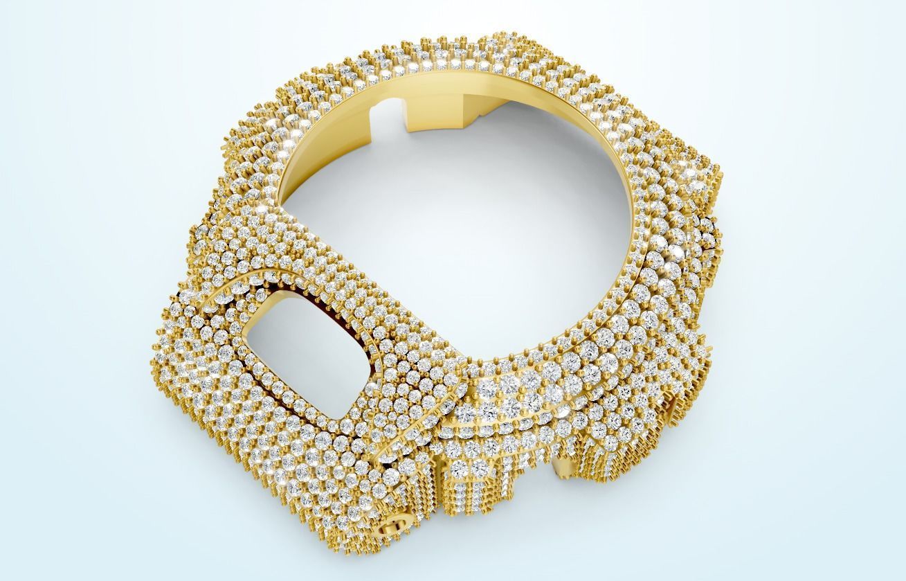 G Shock DW 6900 Watch Diamond Watch-Case  3D print model_1