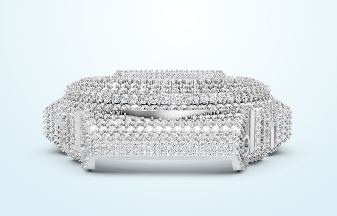 G Shock DW 6900 Watch Diamond Watch-Case  3D print model_13