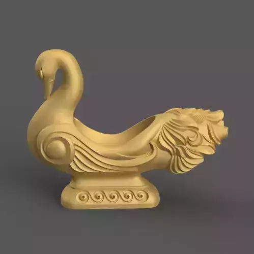 Elegant Swan Planter Urn Candle Holder candy container decor 3D print model Elegant Swan Planter Urn Candle Holder candy container decor 3D print model