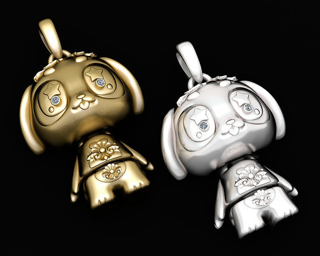 BEAR GOLD PENDANT  3D print model