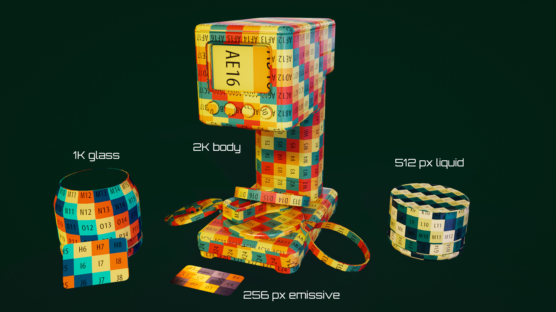 Coffee machine Low-poly 3D model_7