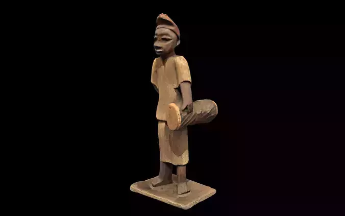 Standing Drummer Low-poly 3D model