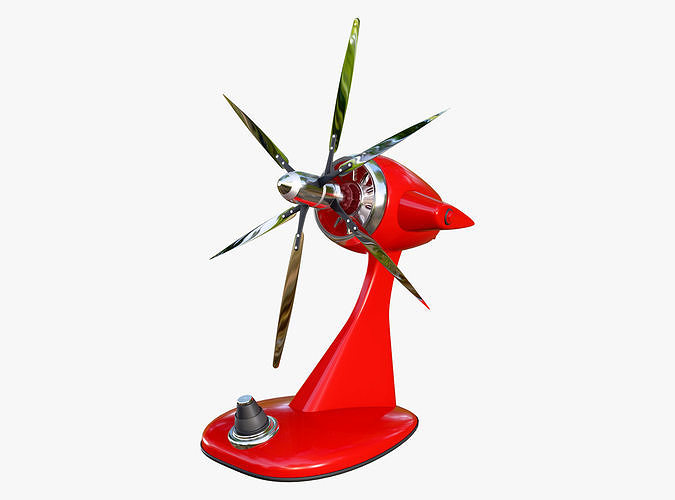 Desk Fan in Aviation Style M1 3D model