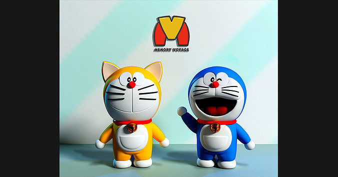 Doraemon  Two Versions  MULTIPARTS AND 3MF  3D print model