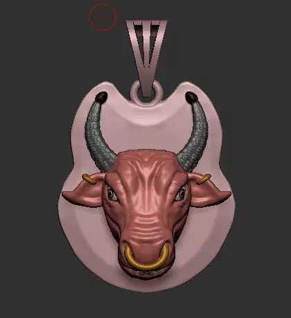 bull Pendant 3D print model