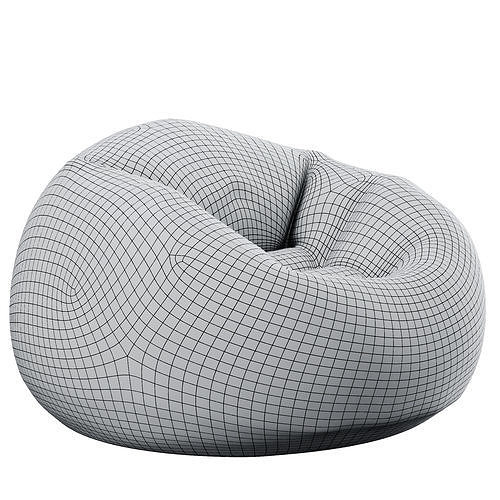 Bean Bag Low-poly 3D model 3
