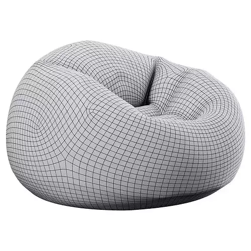 Bean Bag Low-poly 3D model 7