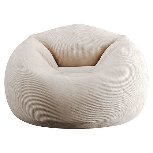 Bean Bag Low-poly 3D model 5