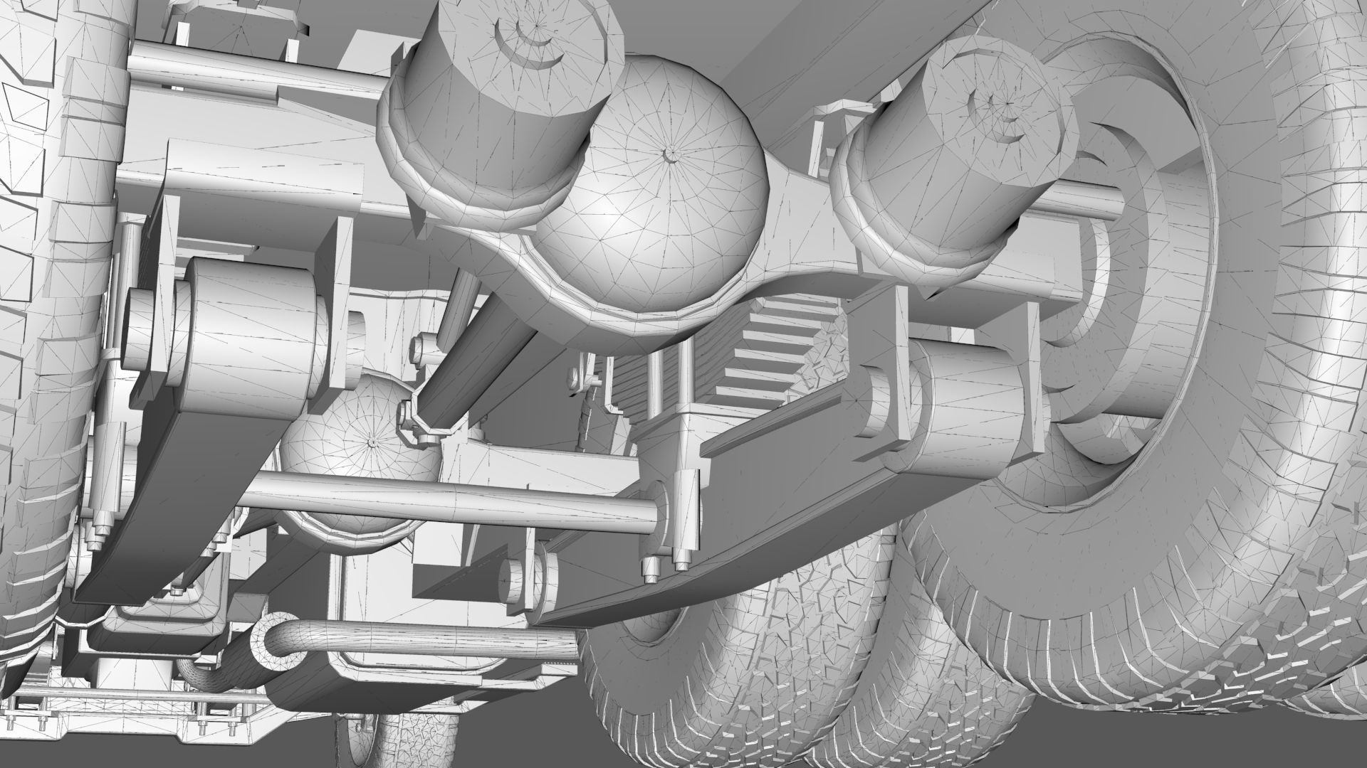 L9000 Tandem Axle Tow Truck 3D Model with Holmes 850 Wrecker 3D model_23