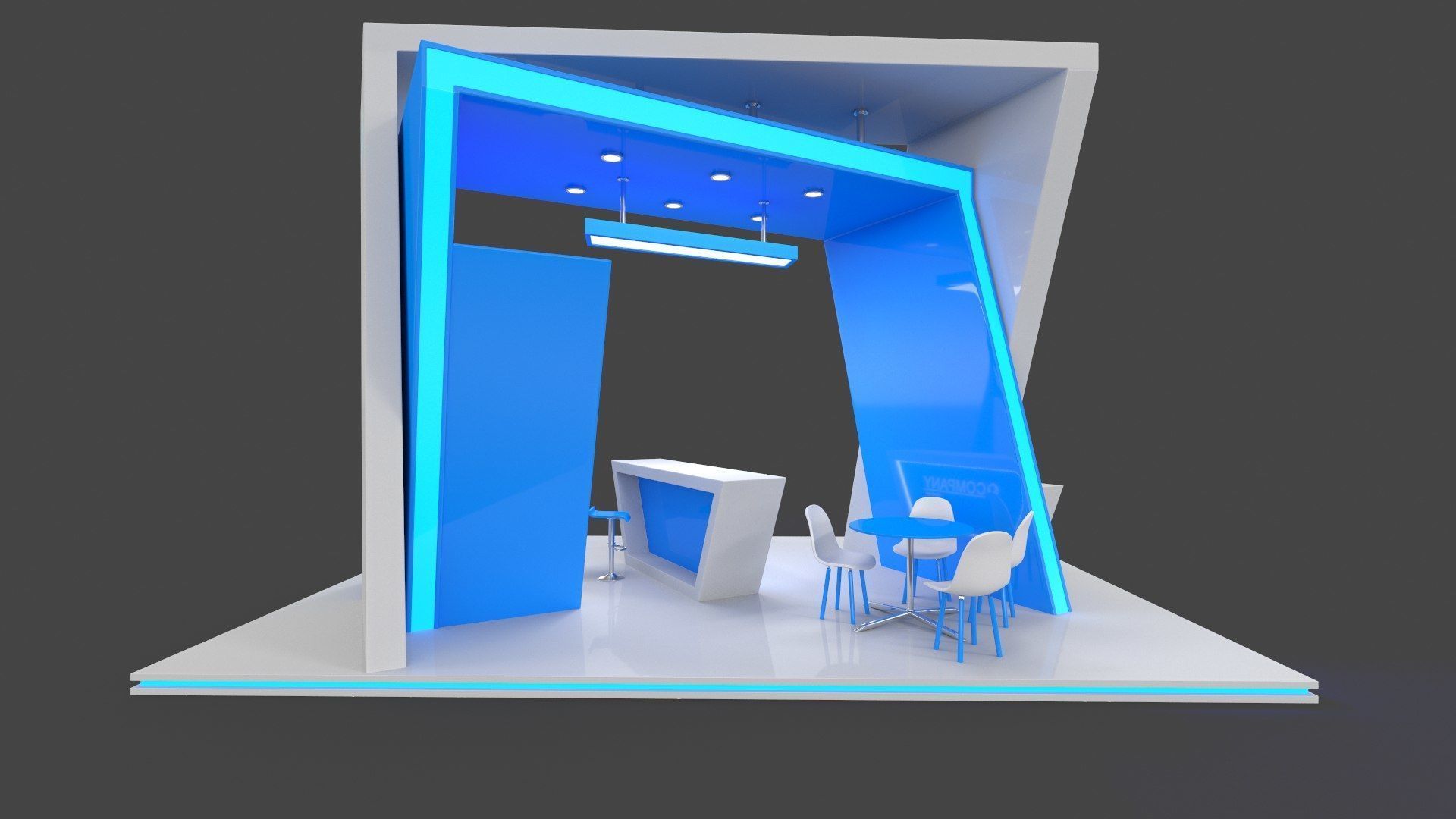 Exhibition Stand 2 Low-poly 3D model_5