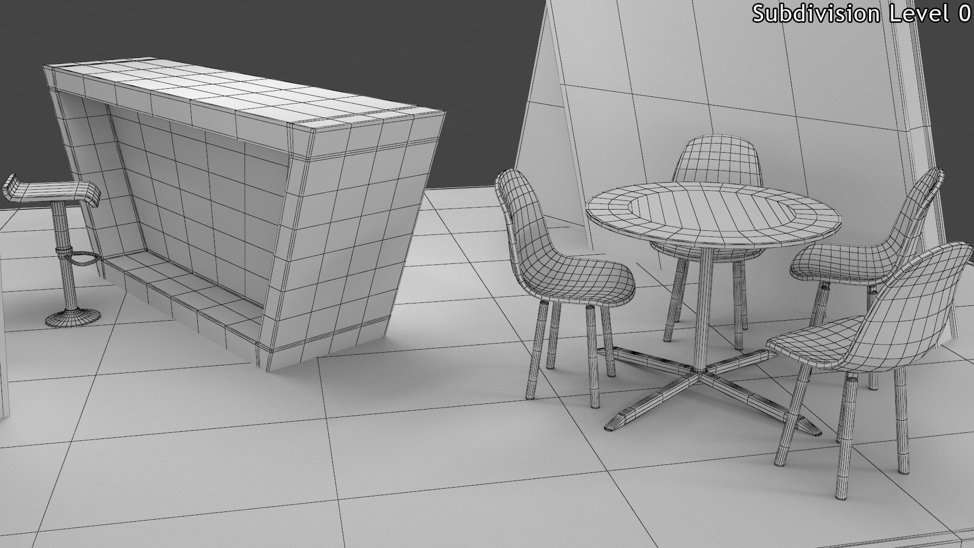 Exhibition Stand 2 Low-poly 3D model_8