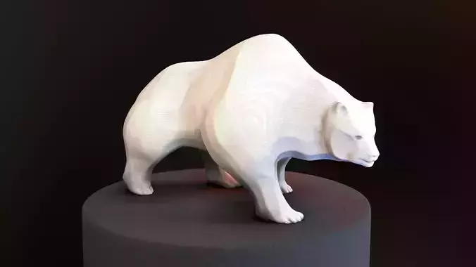 Bear highpoly lowpoly sculpt 3d print 3D print model
