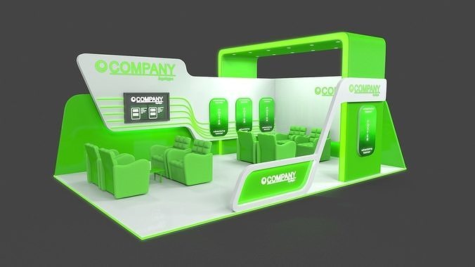 Exhibition Stand 1 Low-poly 3D model