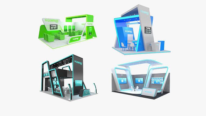 Exhibition Stands 3D Model Collection